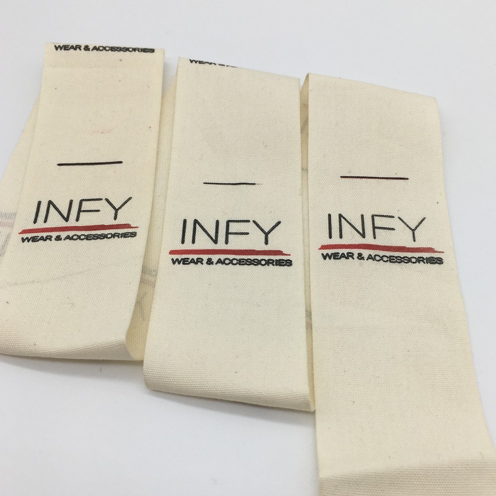 Etiquetas tejidas de algodón personalizadas con logotipo