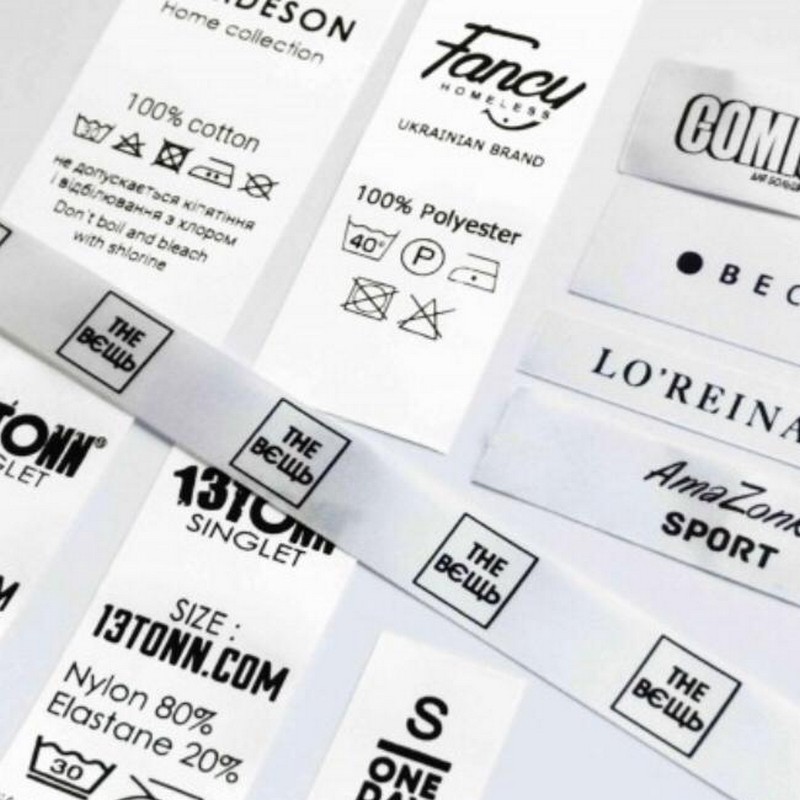 Etiquetas de nylon personalizadas con logotipo